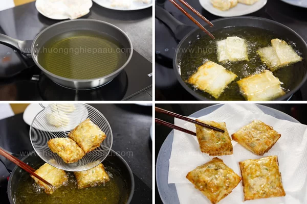 Chiên nem 2 lần để giòn hơn