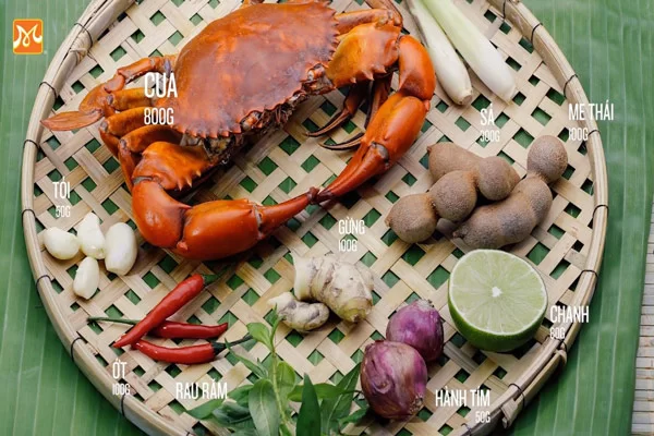 Nguyên liệu làm cua rang me