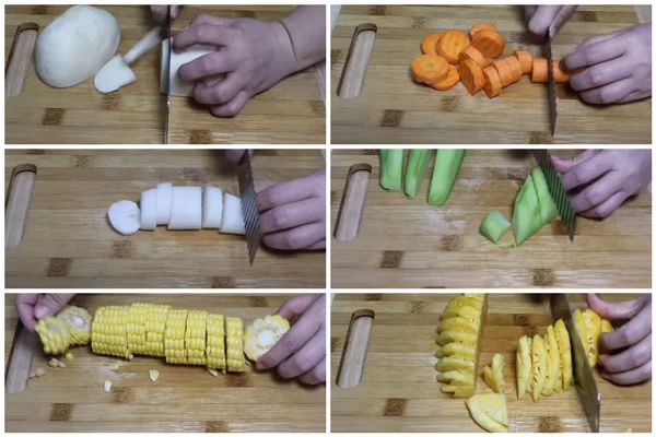 Sơ chế nguyên liệu nấu bún bò huế chay