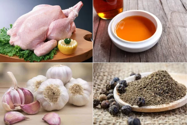 Nguyên Liệu Làm Gà Hấp Mắm Nhĩ