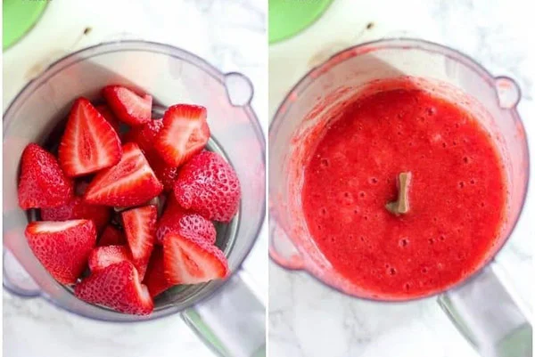 Nước ép dâu tây có màu hồng đỏ