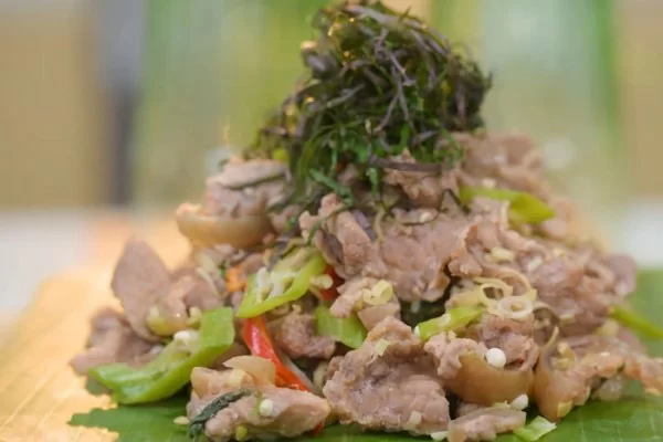 Món thịt dê hấp tía tô ngon