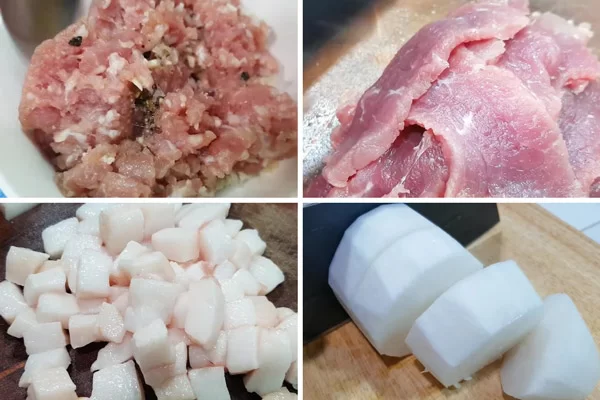 Sơ chế các nguyên liệu ăn kèm phở khô