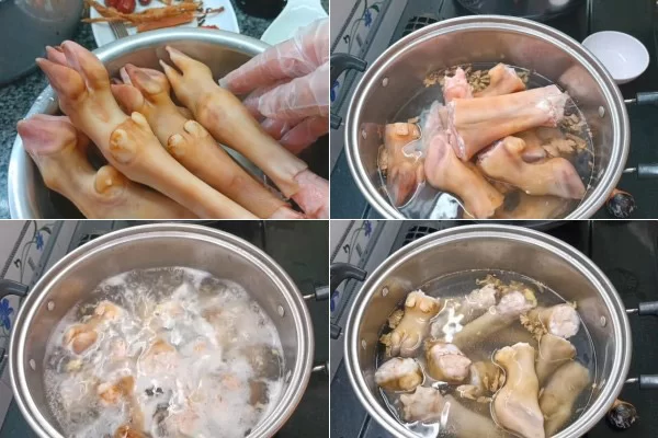 Sơ chế chân dê thật kỹ