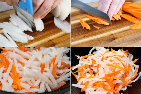 Làm dưa chua ăn cơm tấm