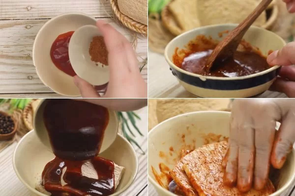 Ướp sườn với nước sốt