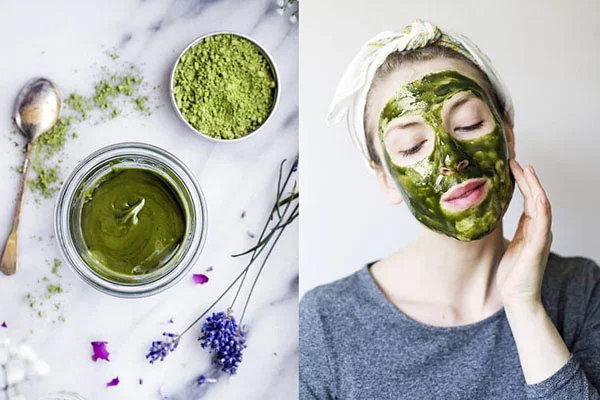 bột matcha đắp mặt nạ