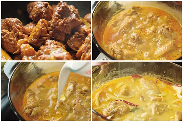 nấu cùng nước dừa