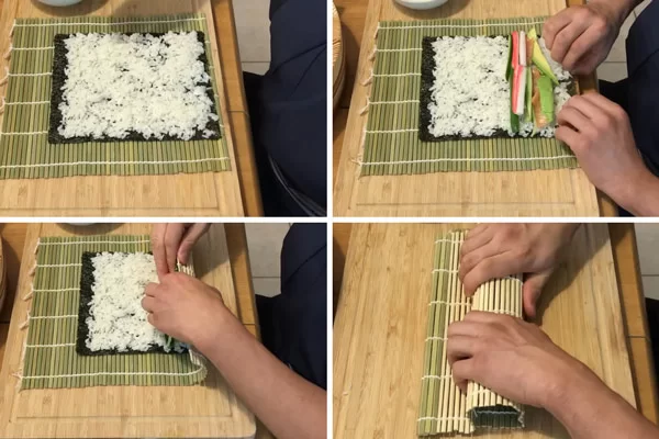 Các bước cuộn sushi maki