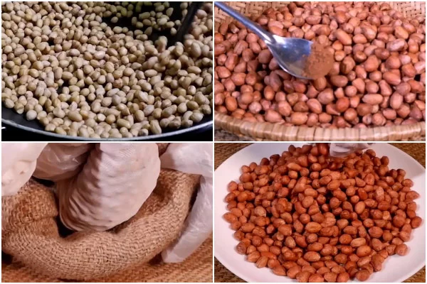 Cách làm lạc rang húng lìu rất đơn giản