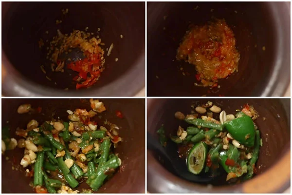 Giã các nguyên liệu