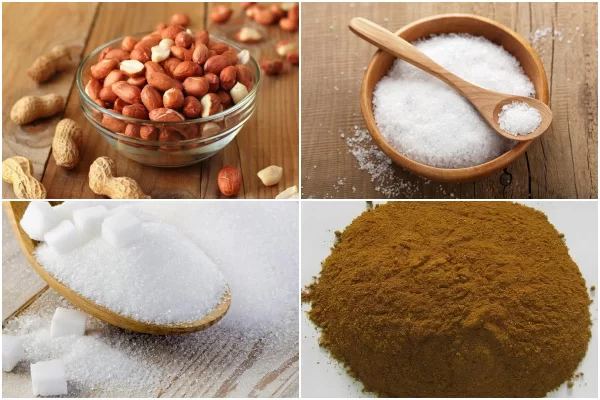 Nguyên liệu làm lạc rang húng lìu