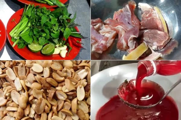 nguyên liệu đánh tiết canh dê tại nhà