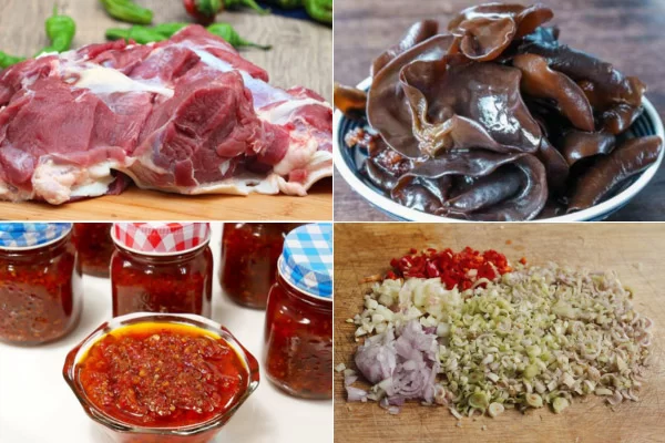 Nguyên Liệu Để Làm Dê Xào Sa Tế