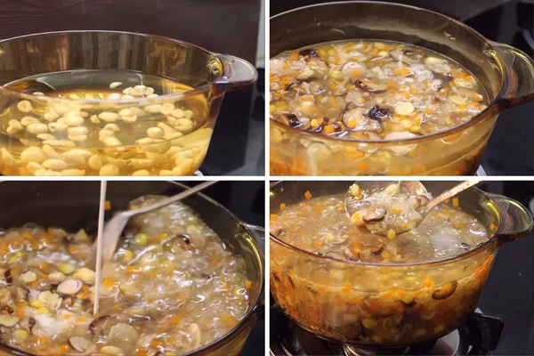 Nấu chín rau củ rồi nêm gia vị