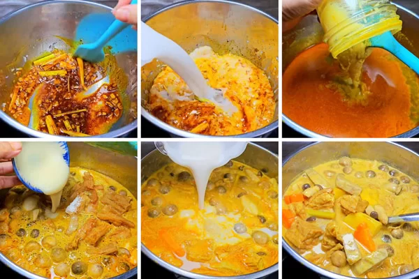 Nấu cho đến khi các nguyên liệu mềm