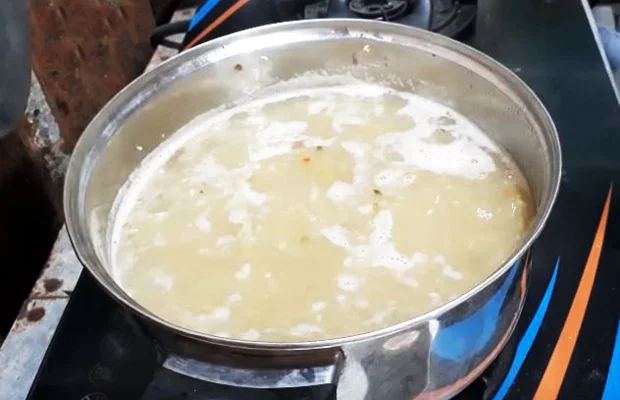 Nấu gạo cùng nước xương hầm nấu gạo cùng nước xương hầm