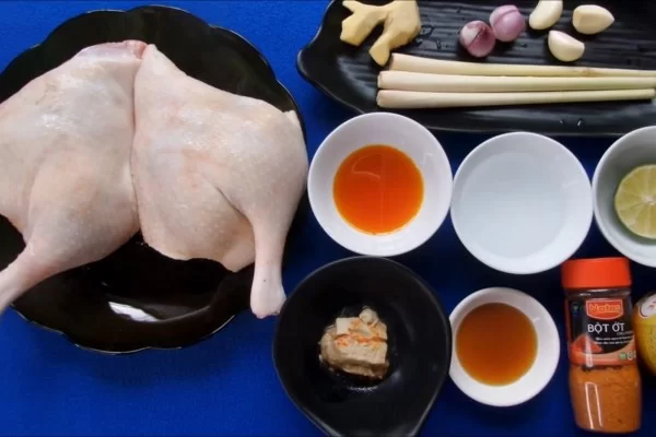 Nguyên liệu làm món vịt ướp chao nướng