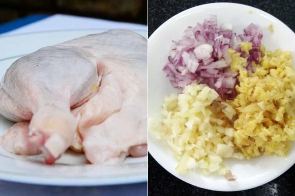 Sơ chế thịt vịt và các nguyên liệu khác