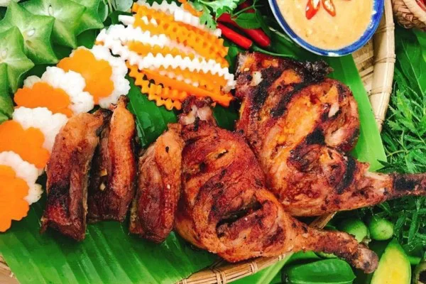 Vịt nướng chao ăn kèm với gì