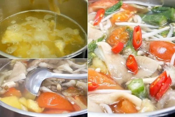 Cách nấu canh chua chay ăn bún ngon