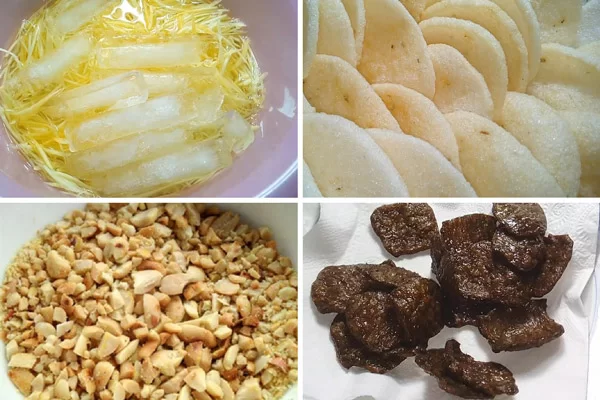 Ngâm đu đủ bào sợi vào nước đá lạnh