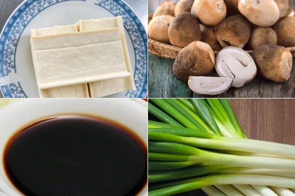 Nguyên liệu chế biến món nấm kho ngon