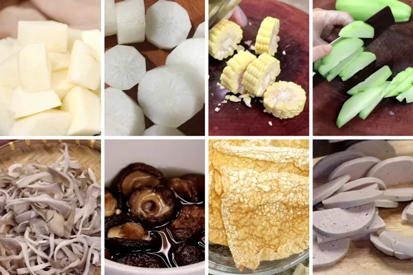 Sơ chế các nguyên liệu nấu hủ tiếu chay