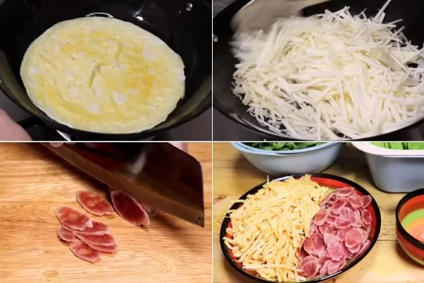 Chế biến các nguyên liệu làm bò bía