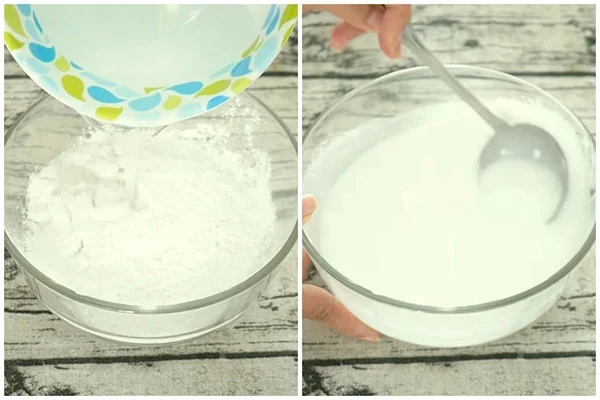 Pha bột và cho bột nghỉ