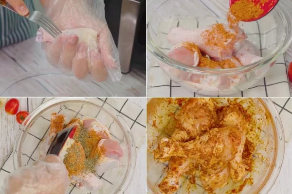 Cách ướp gà nướng mật ong nồi chiên