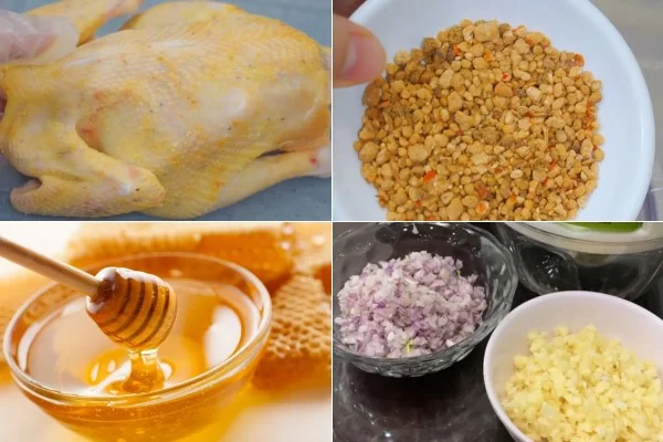 Nguyên liệu làm gà nướng mật ong bằng lò nướng