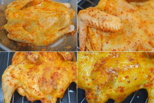 Nướng gà trong lò nướng