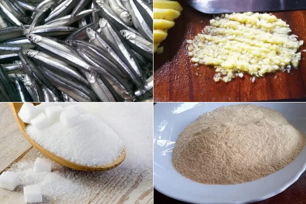Nguyên liệu để làm mắm nêm nguyên con