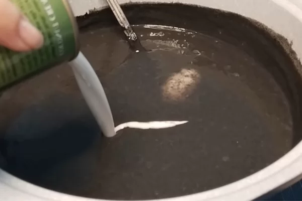 Cho nước cốt dừa vào