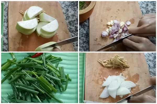 Sơ chế nguyên liệu làm cá lóc hấp