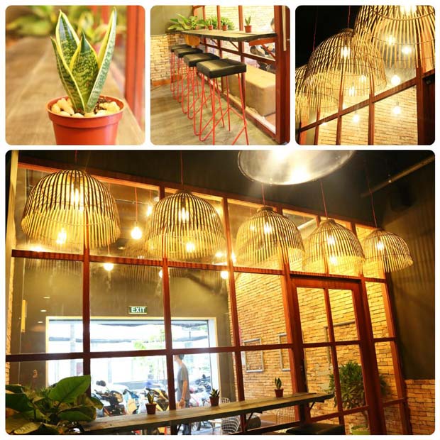 ánh sáng vàng bon café