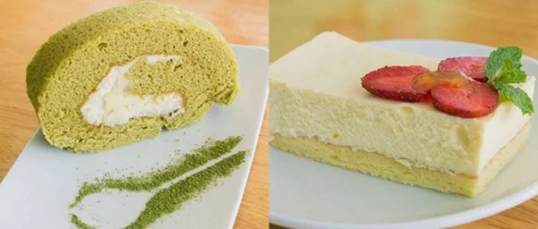 Bánh Matcha Roll Cake và Cheese Cake thơm ngon hấp dẫn