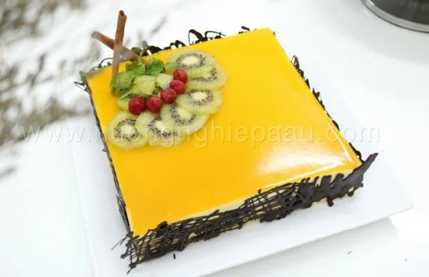 bánh mousse xoài - mango mousse cake