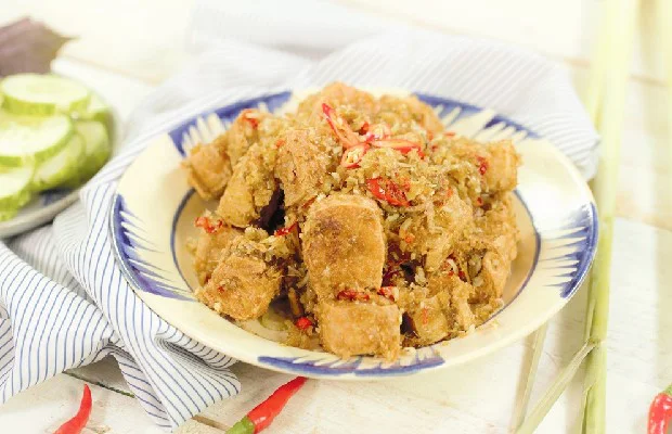 Đậu hũ chiên sả ớt