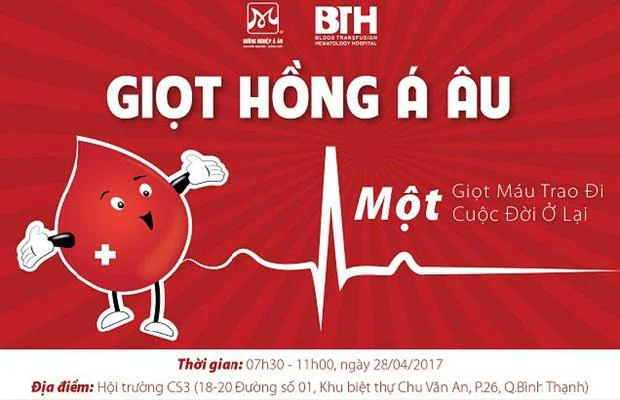 hiến máu nhân đạo giọt hồng á âu