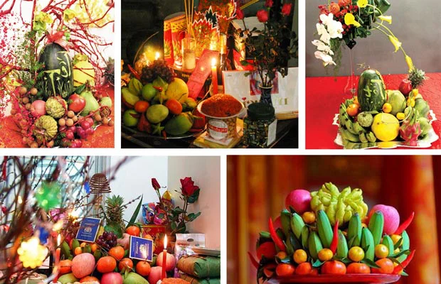 Cách bày mâm ngũ quả