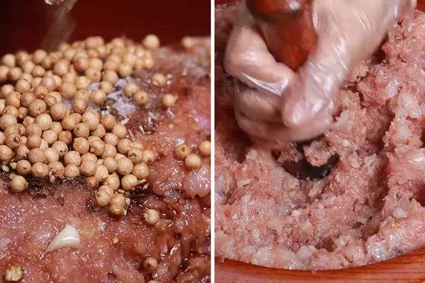 ướp và quét lạp xưởng