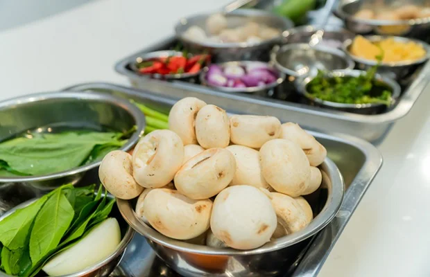 Nấm là nguyên liệu chính được sử dụng trong chương trình