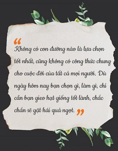 không con đường nào là tốt nhất