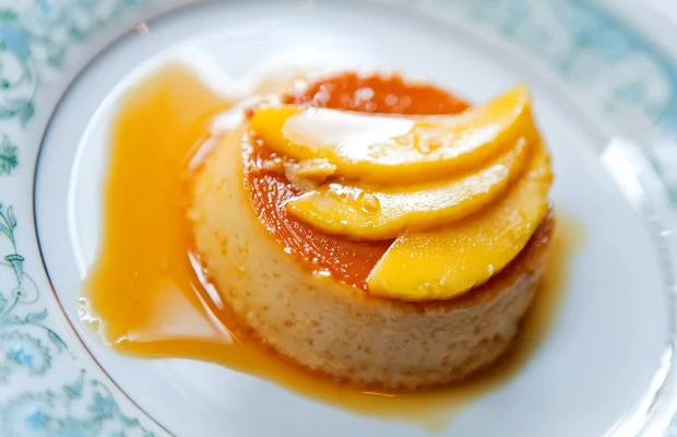 bánh flan xoài đẹp mắt