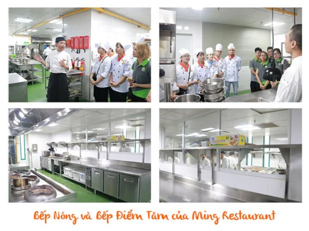 Các gian bếp của nhà hàng Ming