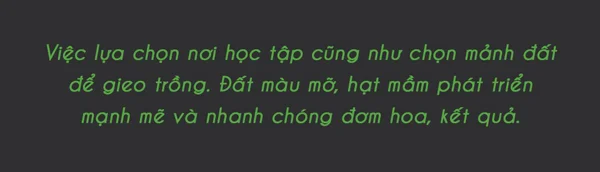 lựa chọn nơi học tập