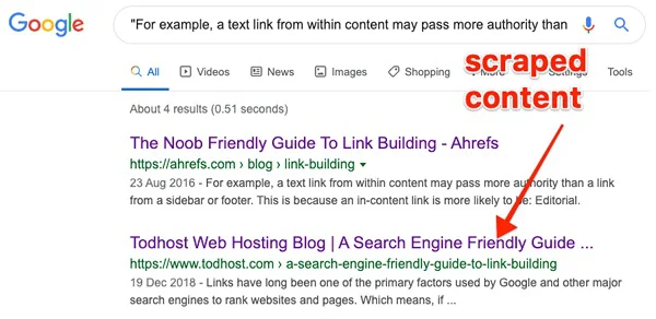 scraped content là gì?