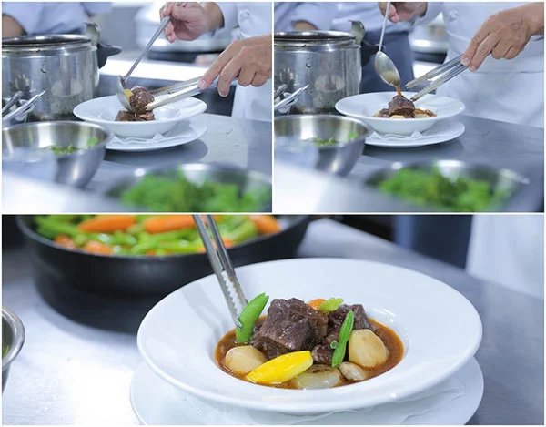 giảng viên hướng dẫn định lượng một khẩu phần ăn